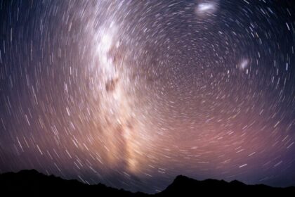 time lapse photography of stars